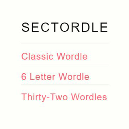 Sectordle game