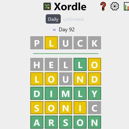 Xordle game